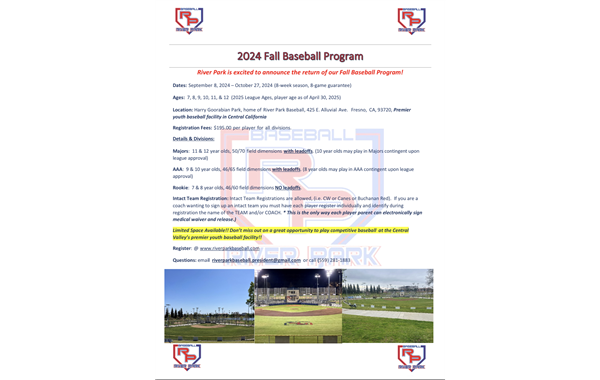 2024 Fall Registration NOW OPEN!